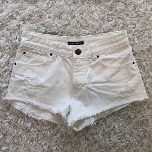 White Jean Billabong Shorts